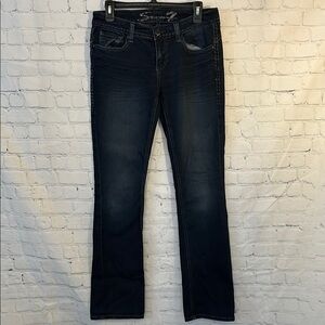 Seven7 Dark Wash Denim Flare Jeans